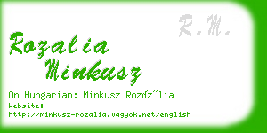 rozalia minkusz business card